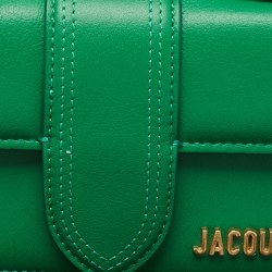 Jacquemus Green Leather Mini Le Bambino Top Handle Bag