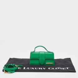 Jacquemus Green Leather Mini Le Bambino Top Handle Bag