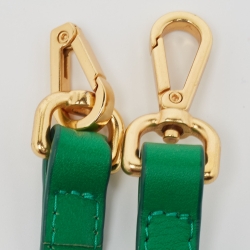 Jacquemus Green Leather Mini Le Bambino Top Handle Bag