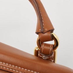 Jacquemus Brown Leather Long Le Chiquito BoucleTop Handle Bag