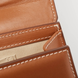 Jacquemus Brown Leather Long Le Chiquito BoucleTop Handle Bag