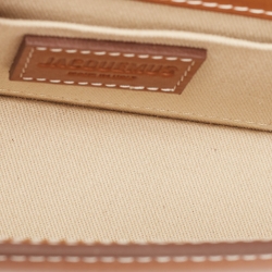 Jacquemus Brown Leather Long Le Chiquito BoucleTop Handle Bag