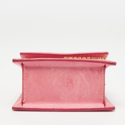 Pre Owned Jacquemus Pink Leather Mini Le Chiquito Top Handle Bag