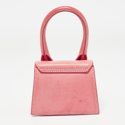 Pre Owned Jacquemus Pink Leather Mini Le Chiquito Top Handle Bag