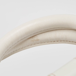 Pre Owned Jacquemus White Leather Le Chiquito Noeud Top Handle Bag