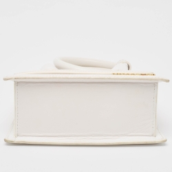 Pre Owned Jacquemus White Leather Le Chiquito Noeud Top Handle Bag