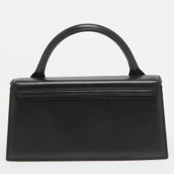 مملوكة مسبقًا حقيبة جاكويموس لي تشيكيتو جلد أسود لامع بيد علوية