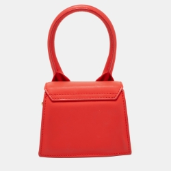 Pre Owned Jacquemus Red Leather Le Chiquito Mini Bag
