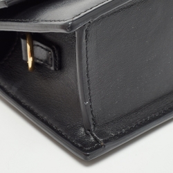 Pre Owned Jacquemus Black Leather Mini Le Bambino Top Handle Bag