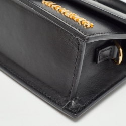 Pre Owned Jacquemus Black Leather Mini Le Bambino Top Handle Bag