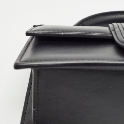 Pre Owned Jacquemus Black Leather Mini Le Bambino Top Handle Bag