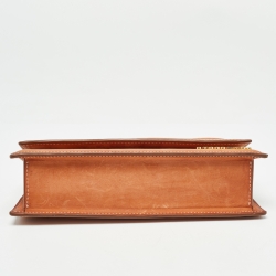 Pre Owned Jacquemus Brown Nubuck Leather Long Le Chiquito Top Handle Bag