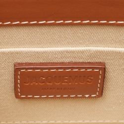 Pre Owned Jacquemus Brown Leather Le Chiquito Top Handle Bag