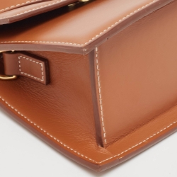 Pre Owned Jacquemus Brown Leather Le Chiquito Top Handle Bag