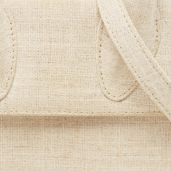 Jacquemus Cream Canvas Le Chiquito Top Handle Bag