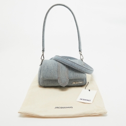 Pre Owned Jacquemus Blue Denim Le Bambino Shoulder Bag