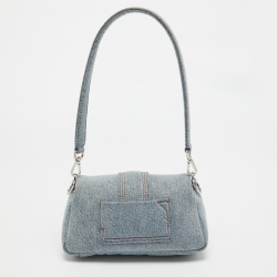 Pre Owned Jacquemus Blue Denim Le Bambino Shoulder Bag