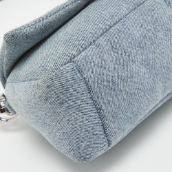 Pre Owned Jacquemus Blue Denim Le Bambino Shoulder Bag