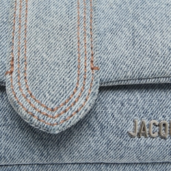 Pre Owned Jacquemus Blue Denim Le Bambino Shoulder Bag