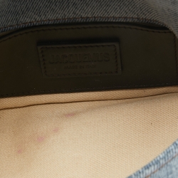 Pre Owned Jacquemus Blue Denim Le Bambino Shoulder Bag