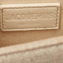 Pre Owned Jacquemus Beige Canvas Le Chiquito Moyen Top Handle Bag