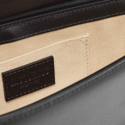 Pre Owned حقيبة جاكويموس لي تشيكيتو جلد أسود لامع بيد علوية