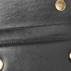 Pre Owned حقيبة جاكويموس لي تشيكيتو جلد أسود لامع بيد علوية