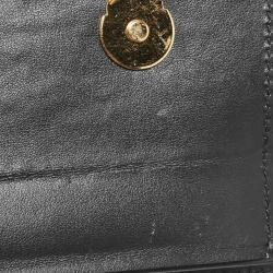 Pre Owned حقيبة جاكويموس لي تشيكيتو جلد أسود لامع بيد علوية