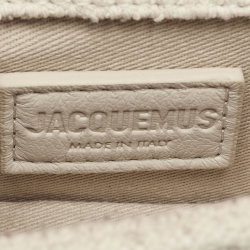 Pre Owned Jacquemus Off White Canvas Le Bambino Mini Top Handle Bag