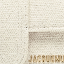 Pre Owned Jacquemus Off White Canvas Le Bambino Mini Top Handle Bag