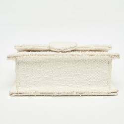 Pre Owned Jacquemus Off White Canvas Le Bambino Mini Top Handle Bag