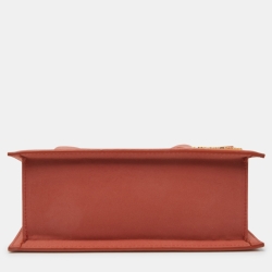 Pre Owned Jacquemus Brick Brown Nubuck Leather Grand Le Chiquito Top Handle Bag