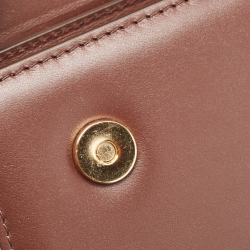 Pre Owned Jacquemus Dark Brown Leather Long Le Chiquito Top Handle Bag