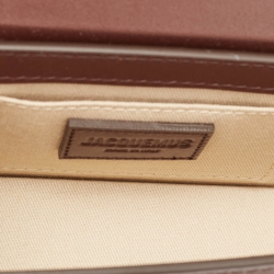 Pre Owned Jacquemus Dark Brown Leather Long Le Chiquito Top Handle Bag