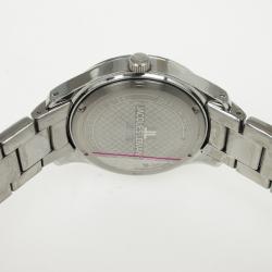 مملوكة مسبقًا Jacques Lemans 1-517 Stainless Steel Gemstone Quartz Womens Wristwatch 37 MM