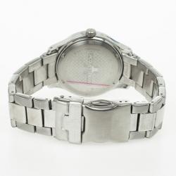 مملوكة مسبقًا Jacques Lemans 1-517 Stainless Steel Gemstone Quartz Womens Wristwatch 37 MM