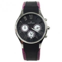 Jacques Lemans Capri 1-1606 SS Leather Chronograph Womens Wristwatch 40 MM
