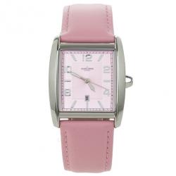 Jacques Lemans SS Leather Pink Quartz 1-1305 Womens Wristwatch 31 MM