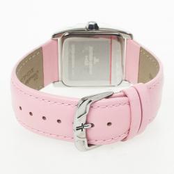 Jacques Lemans SS Leather Pink Quartz 1-1305 Womens Wristwatch 31 MM
