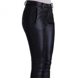 مملوكة مسبقًا Jason Wu Black Leather Stovepipe Trousers L