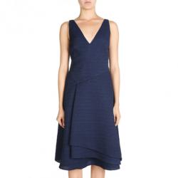 Jason Wu Navy Silk Sleeveless Dress M