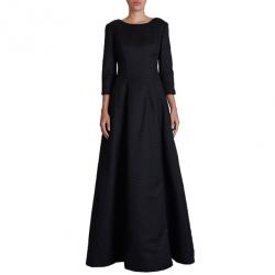 Jason Wu Black Silk-Jacquard Gown M
