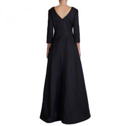 Jason Wu Black Silk-Jacquard Gown M
