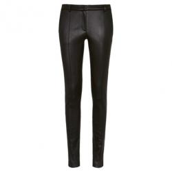 Pre Owned Jason Wu Black Leather Stovepipe Trousers M