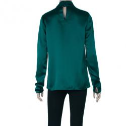 Jason Wu Green Hammered Silk Blouse M