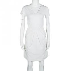Jc De Castelbajac White Cotton Quilted Applique Detail Skirt S