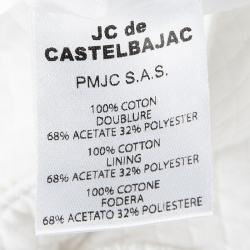 Jc De Castelbajac White Cotton Quilted Applique Detail Skirt S