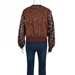 Pre Owned Jean Paul Gaultier Multicolor Dotted Knit Trim Long Sleeve top XL