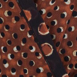 Pre Owned Jean Paul Gaultier Multicolor Dotted Knit Trim Long Sleeve top XL