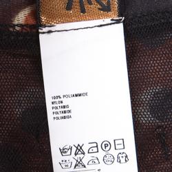 Pre Owned Jean Paul Gaultier Multicolor Dotted Knit Trim Long Sleeve top XL